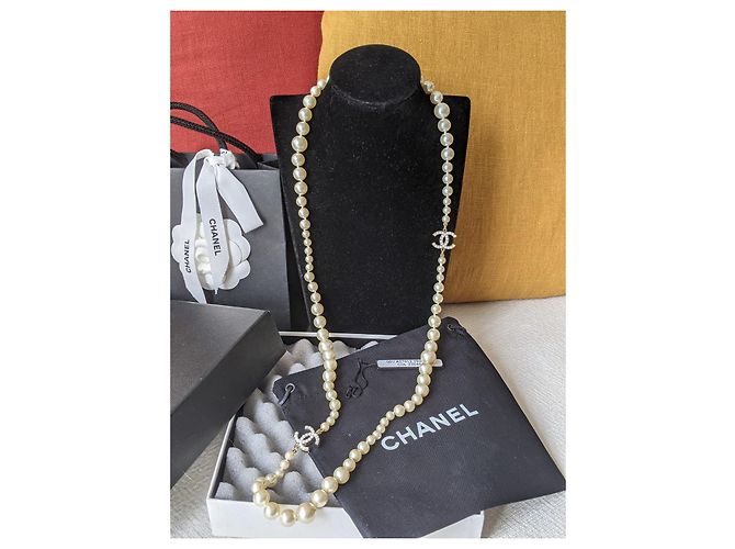 Chanel Collana CC Classic Timeless Pearl GHW D'oro - vista 11