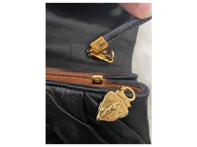 Borsa a tracolla Gucci in pelle di coccodrillo marrone scuro - vista 8