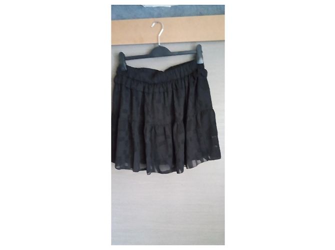 Gonna Iro in cotone nero - vista 4