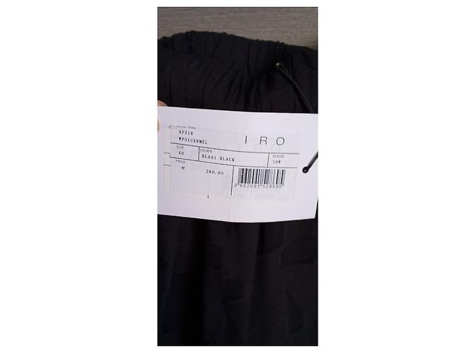 Gonna Iro in cotone nero - vista 5