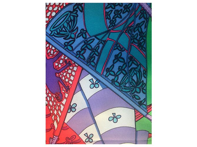 Hermès Carrè Etendards Et Bannieres Sciarpa di seta Multicolore - vista 11