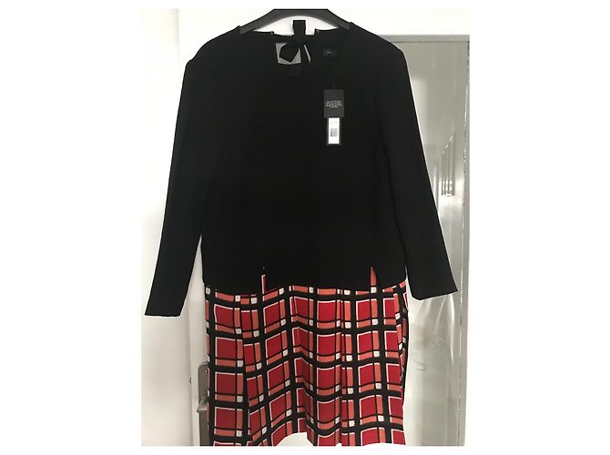 Marc by Marc Jacobs Kleid Schwarz Rot Bunt Polyester Mehrfarben - Ansicht 2