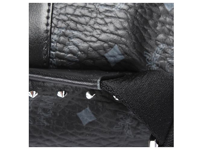 MCM Black Visetos Stark Leather Backpack - view 10