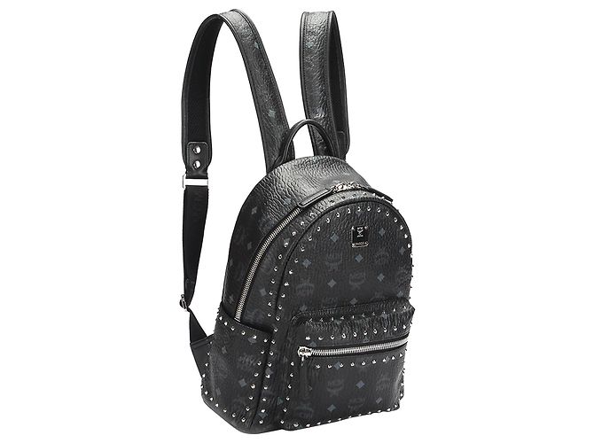 MCM Black Visetos Stark Leather Backpack - view 2
