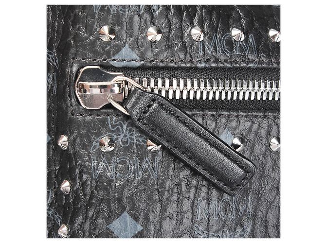 MCM Black Visetos Stark Leather Backpack - view 9