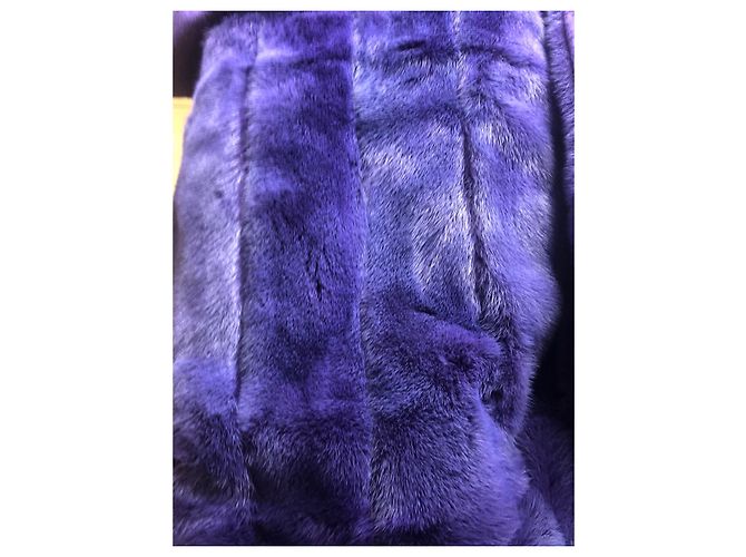 Fendi Plaid visone e cashmere Porpora - vista 3