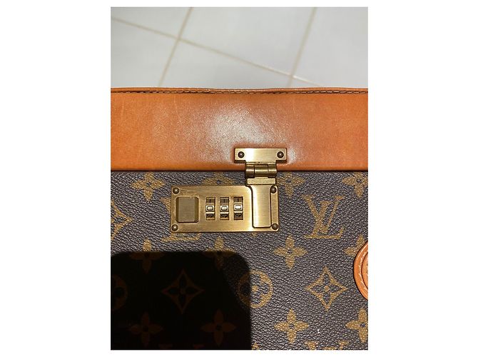 Bauletto Louis Vuitton in pelle marrone chiaro - vista 7
