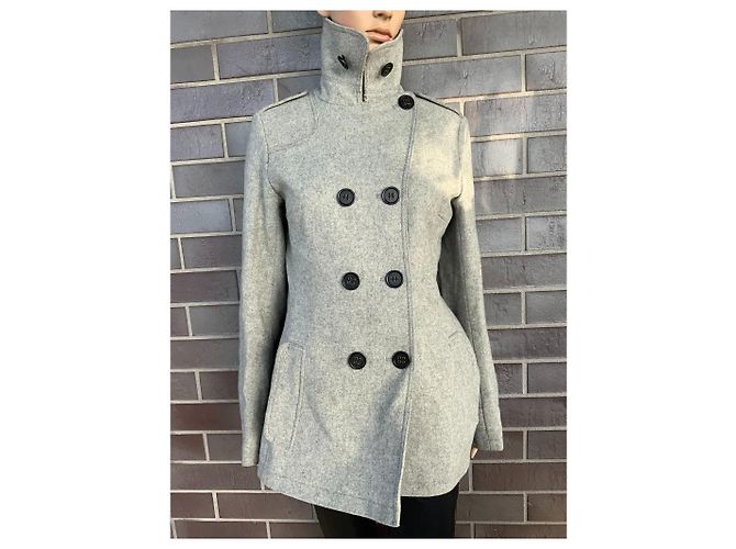 Abrigo de lana gris Bruuns Bazaar Talla M - vista 2