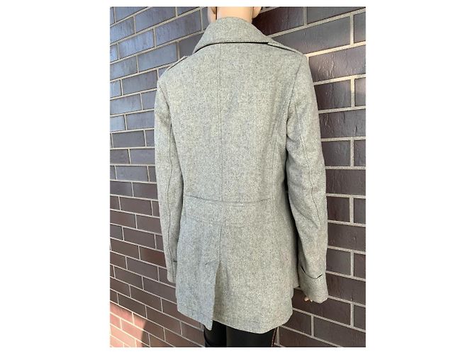 Abrigo de lana gris Bruuns Bazaar Talla M - vista 5