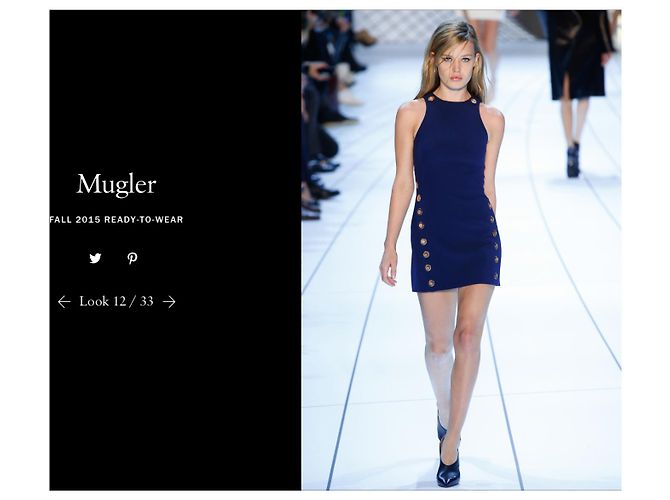 Mini abito blu Thierry Mugler - vista 11