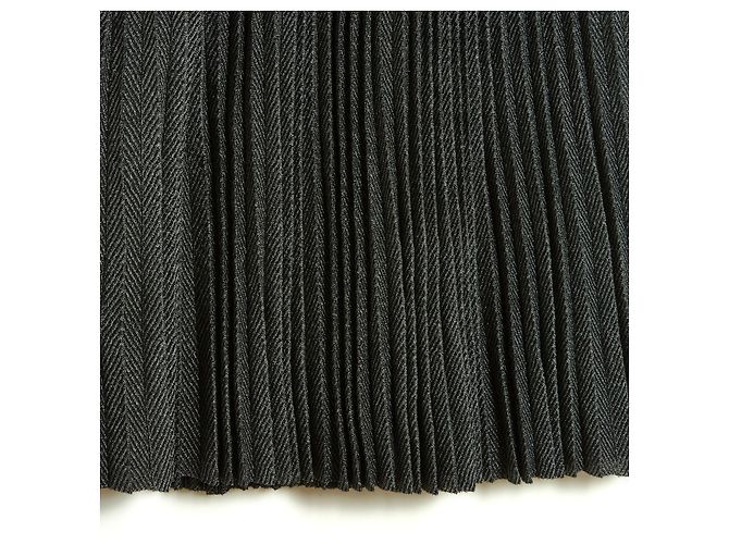 Dior SILBER SCHWARZ PLISSE LAME FR38/40 - Ansicht 2