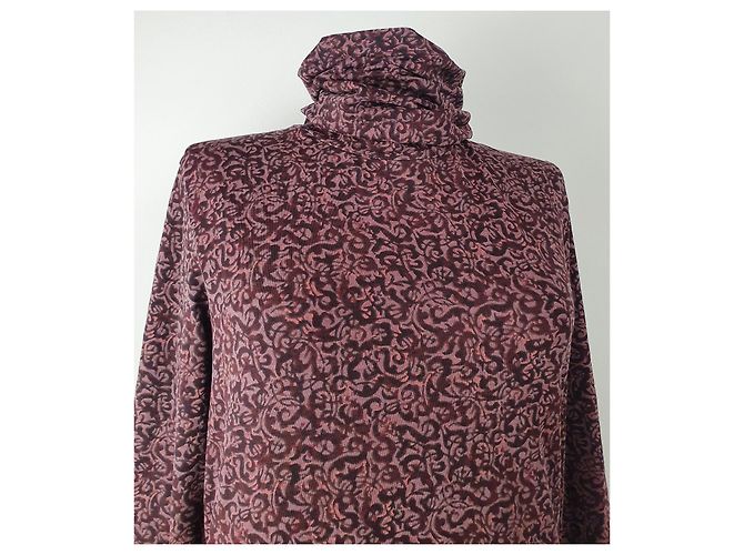 Autre Marque Camicia Polo Peruvian Connection Manica Lunga Viola Multicolore Porpora - vista 3