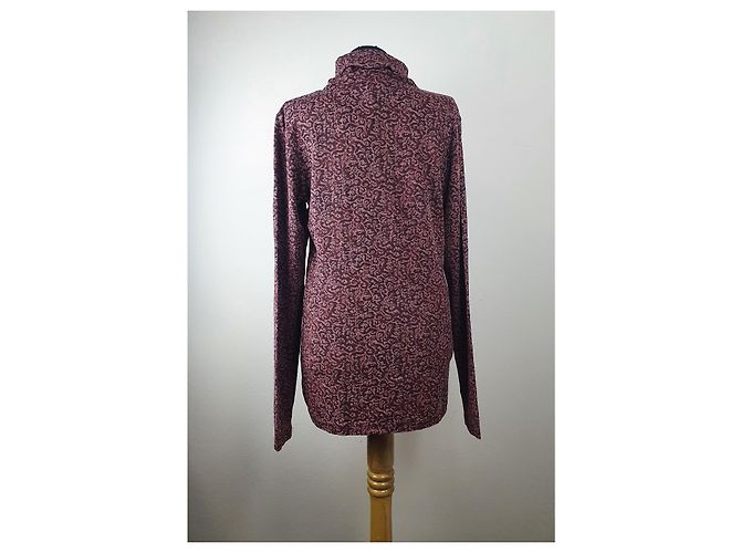 Autre Marque Camicia Polo Peruvian Connection Manica Lunga Viola Multicolore Porpora - vista 5