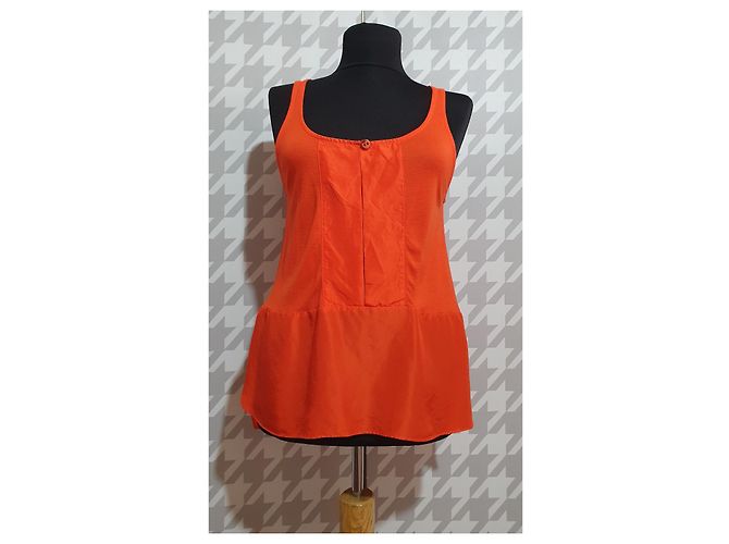Top de seda naranja Designers Remix Charlotte Tokaitank - vista 2