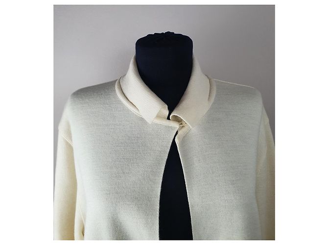 Rodier Cardigan Creme Wolle Acryl XL Roh - Ansicht 4