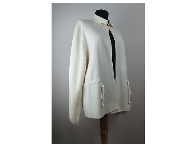 Rodier Cardigan Creme Wolle Acryl XL Roh - Ansicht 5
