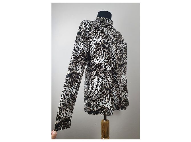 Blusa Christian Siriano con Estampado de Leopardo Viscosa - vista 4