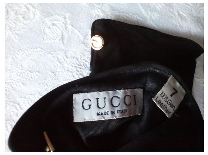 Dolce & Gabbana GUCCI SCHWARZE WILDLEDERHANDSCHUHE - Ansicht 3