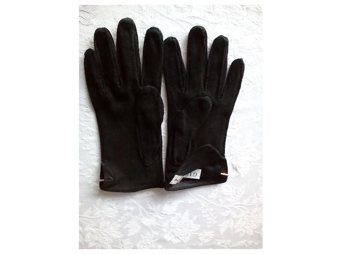 Dolce & Gabbana GUCCI SCHWARZE WILDLEDERHANDSCHUHE - Ansicht 4