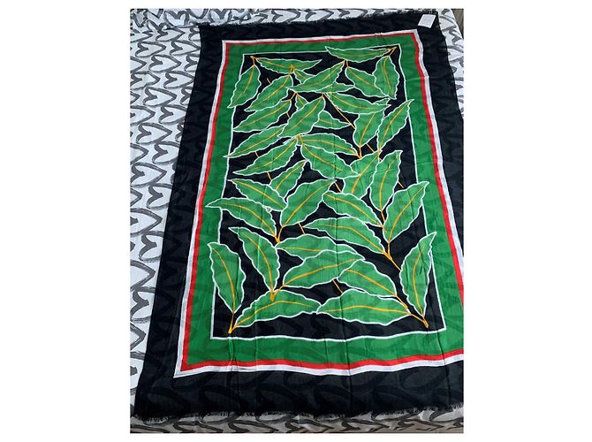 Stola Diane Von Furstenberg in viscosa e modal nero bianco rosso verde - vista 10