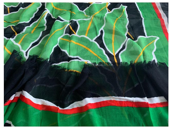 Stola Diane Von Furstenberg in viscosa e modal nero bianco rosso verde - vista 13