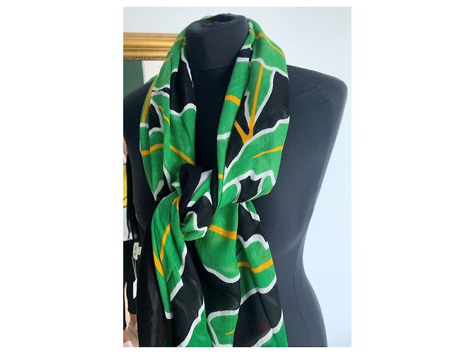 Stola Diane Von Furstenberg in viscosa e modal nero bianco rosso verde - vista 5