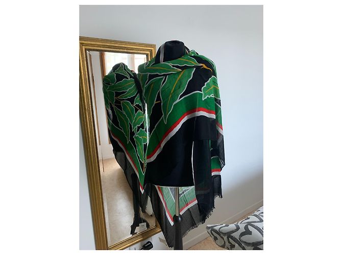 Stola Diane Von Furstenberg in viscosa e modal nero bianco rosso verde - vista 6