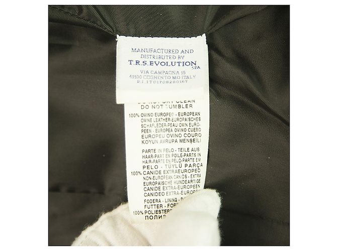 Jaqueta Trussardi Jeans Preto Couro Afastado Designer Biker Tamanho 44 - vista 4
