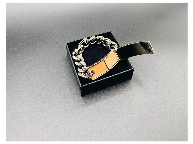 Anello accessorio borsa Dior con cristalli e specchio e catena grumetta Argento - vista 2