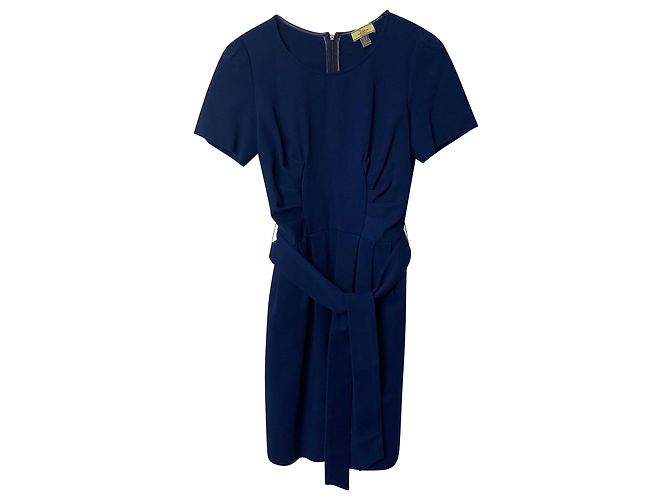 Vestido plisado de viscosa azul de Issa London - vista 3