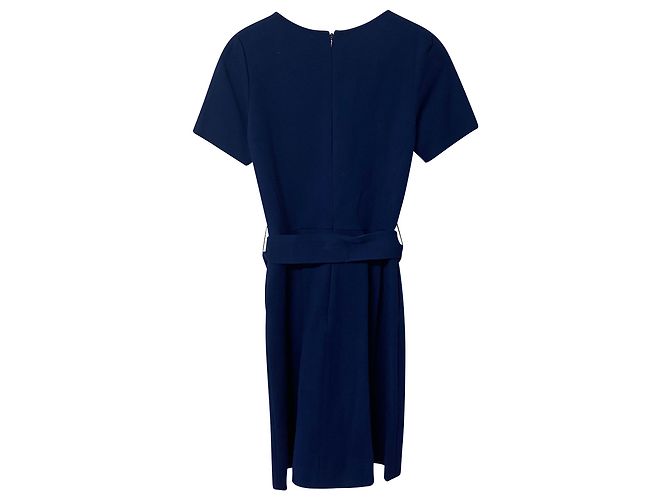 Vestido plisado de viscosa azul de Issa London - vista 4
