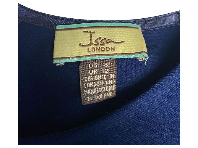 Vestido plisado de viscosa azul de Issa London - vista 5