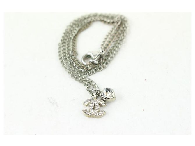 Chanel 04Un collar de cadena de corazón de cristal CC 6cas1012 - vista 10