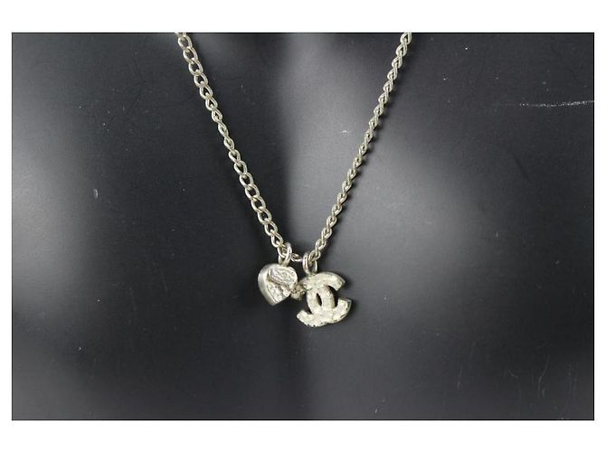 Chanel 04Un collar de cadena de corazón de cristal CC 6cas1012 - vista 6