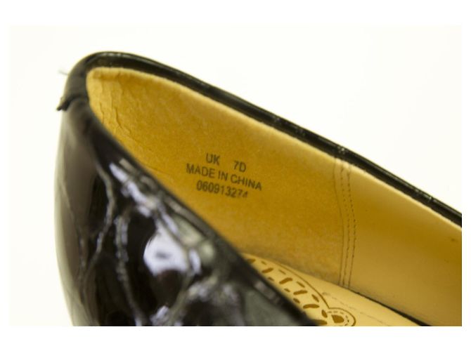 Clarks Schwarz Croco Embossed Lackleder Spitzschuh Pumps Heels Schuhe DE 7 - Ansicht 9