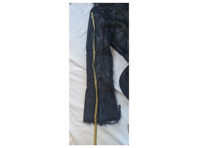 Autre Marque Cappotto in pelle d'agnello nero Ines and Marshal - vista 14