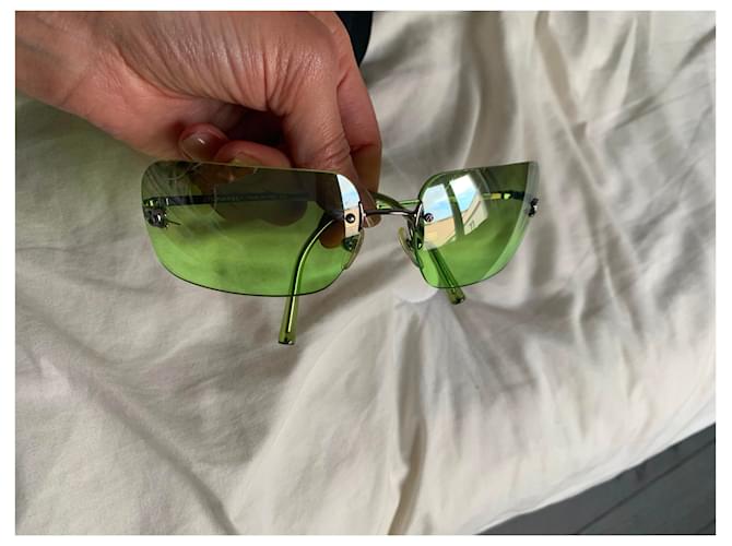 Chanel Sonnenbrille Grün - Ansicht 8