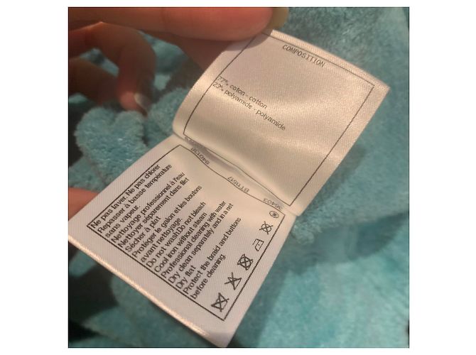 Giacca Chanel Blu Azur in cotone e poliammide Taglia 44 - vista 7