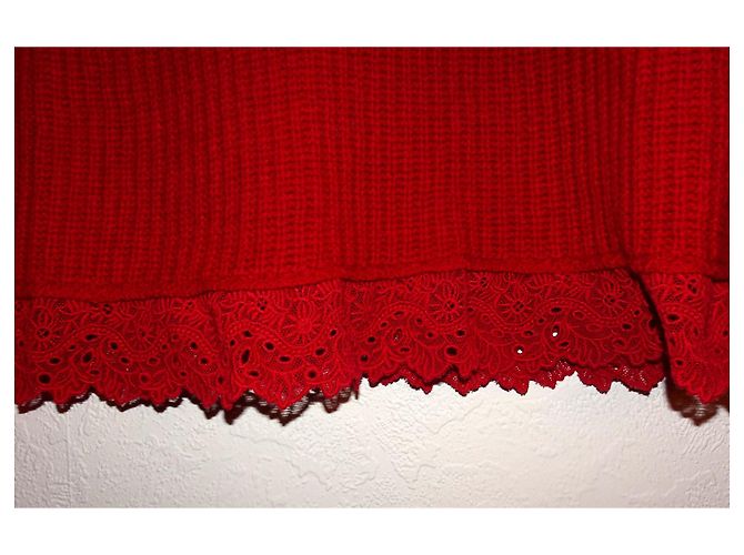 MONCLER PULLOVER AUS TRIKOTWOLLE Rot - Ansicht 3