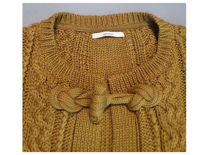 Sessun Cardigan Gelb Wolle und Alpaka - Ansicht 5