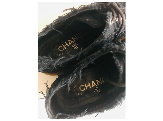 Chanel Oxford-Schnürschuhe Marineblau - Ansicht 13