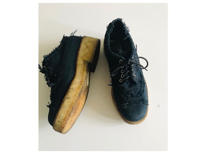 Chanel Oxford-Schnürschuhe Marineblau - Ansicht 6