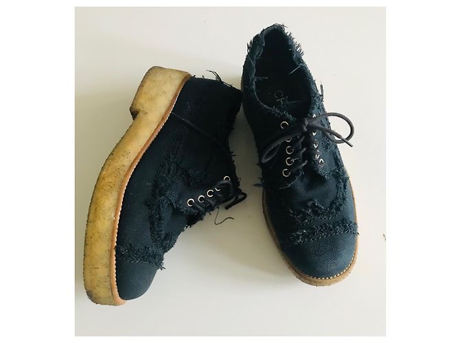 Chanel Oxford-Schnürschuhe Marineblau - Ansicht 7