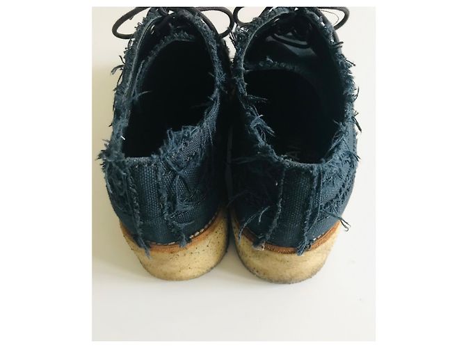 Chanel Oxford-Schnürschuhe Marineblau - Ansicht 8