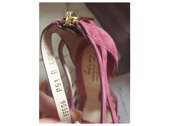 Sandali Santoni in pelle fucsia Fuschia - vista 6