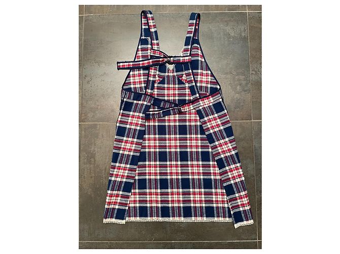 R13 Sovravestito in cotone a quadretti blu rosso ecru Crudo - vista 2