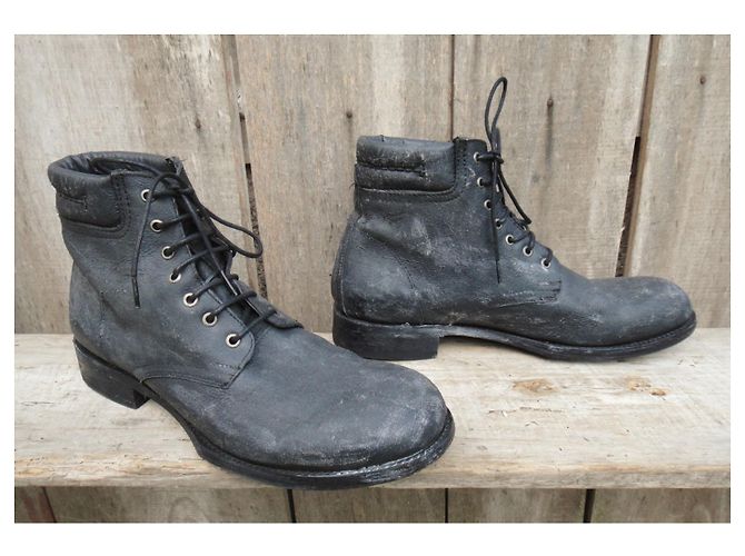 Frye Lederstiefel Anthrazit 46.5 Anthrazitgrau - Ansicht 2