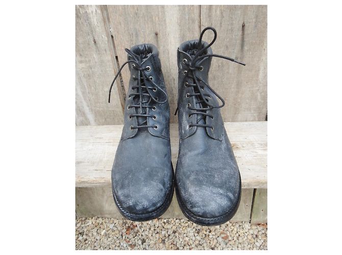 Frye Lederstiefel Anthrazit 46.5 Anthrazitgrau - Ansicht 3