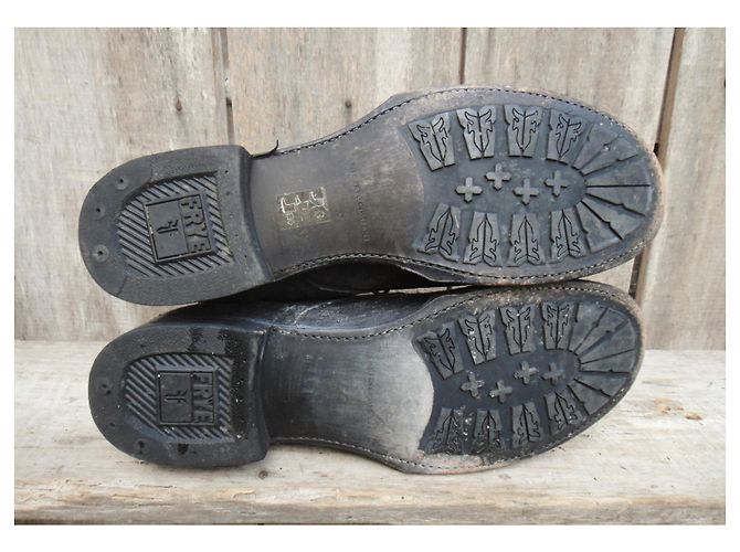 Frye Lederstiefel Anthrazit 46.5 Anthrazitgrau - Ansicht 5
