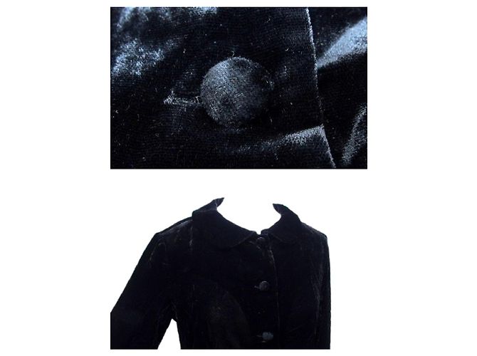 [Usato] Junko Shimada Velour Camicia/giacca con collo rotondo e maniche a otto quarti 9 Colore: Nero - vista 4